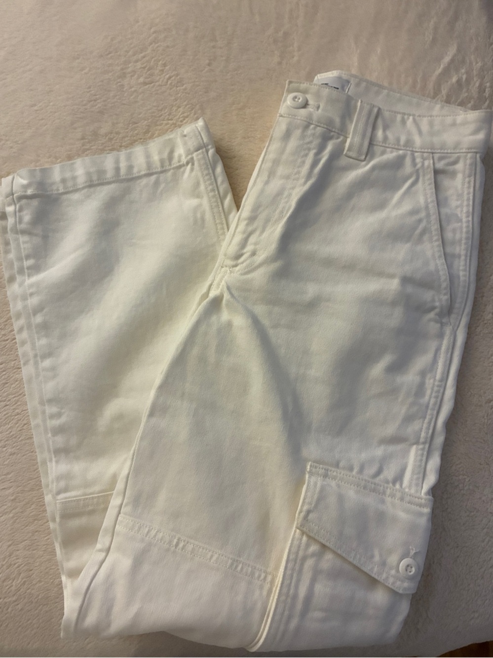 Aritzia White Cargo Pants